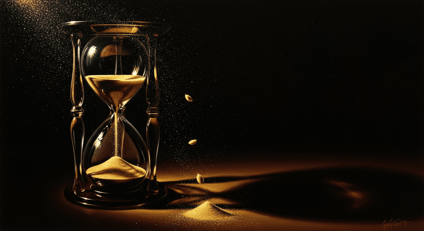 Midcentury modern illustration with timeline and growth curves in geometric style